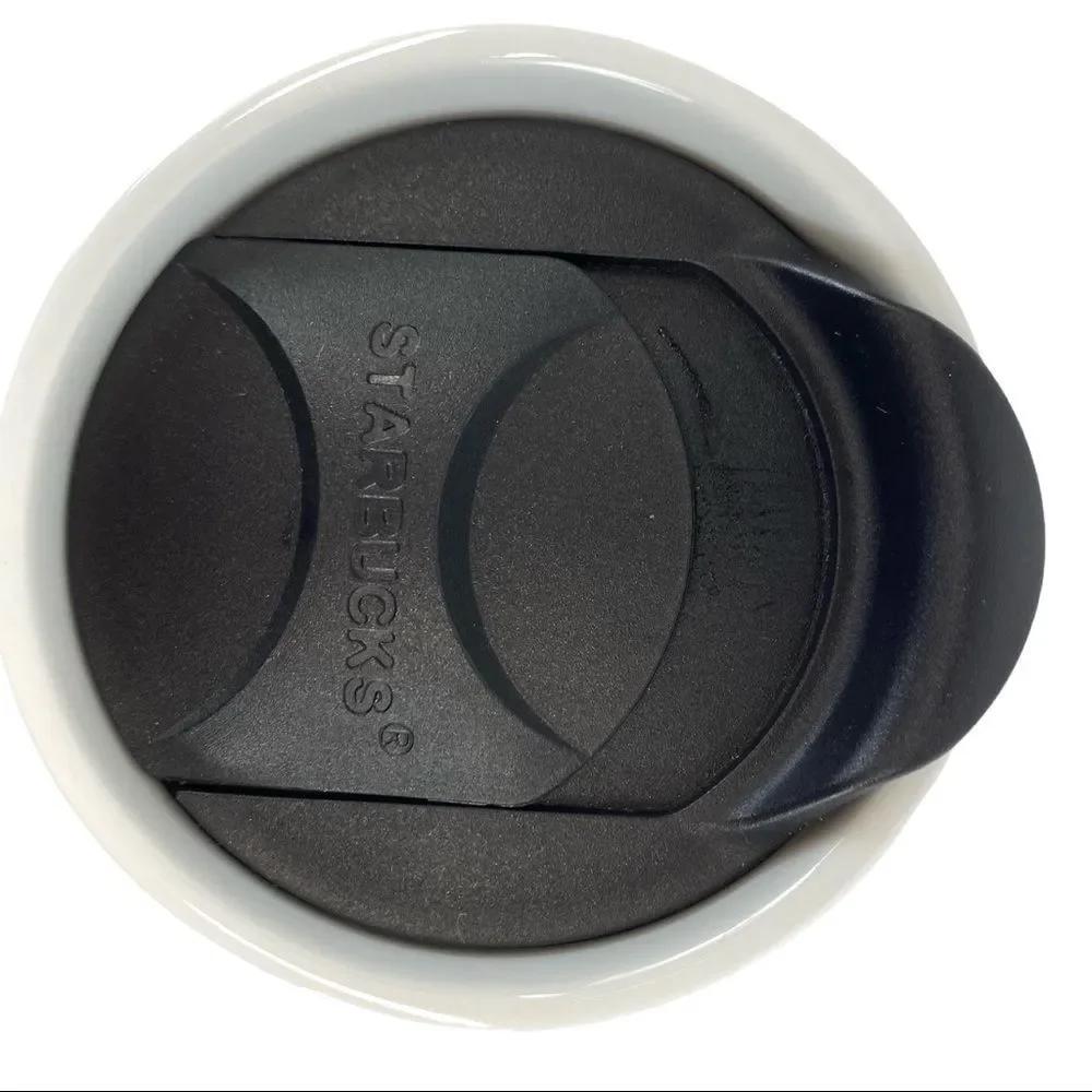 Starbucks ceramic white 10 oz. tumbler green logo